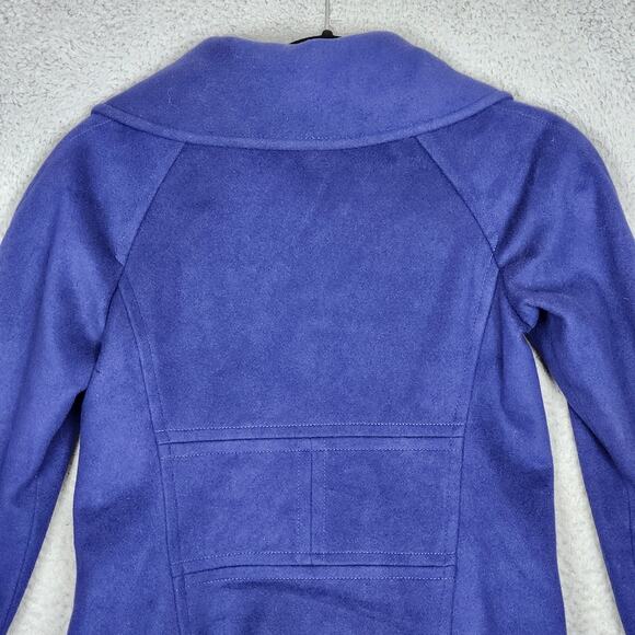 THEORY Coat Womens Size P US Size 0 Blue Shawl Collar Button Up 100% Virgin Wool - Picture 9 of 16